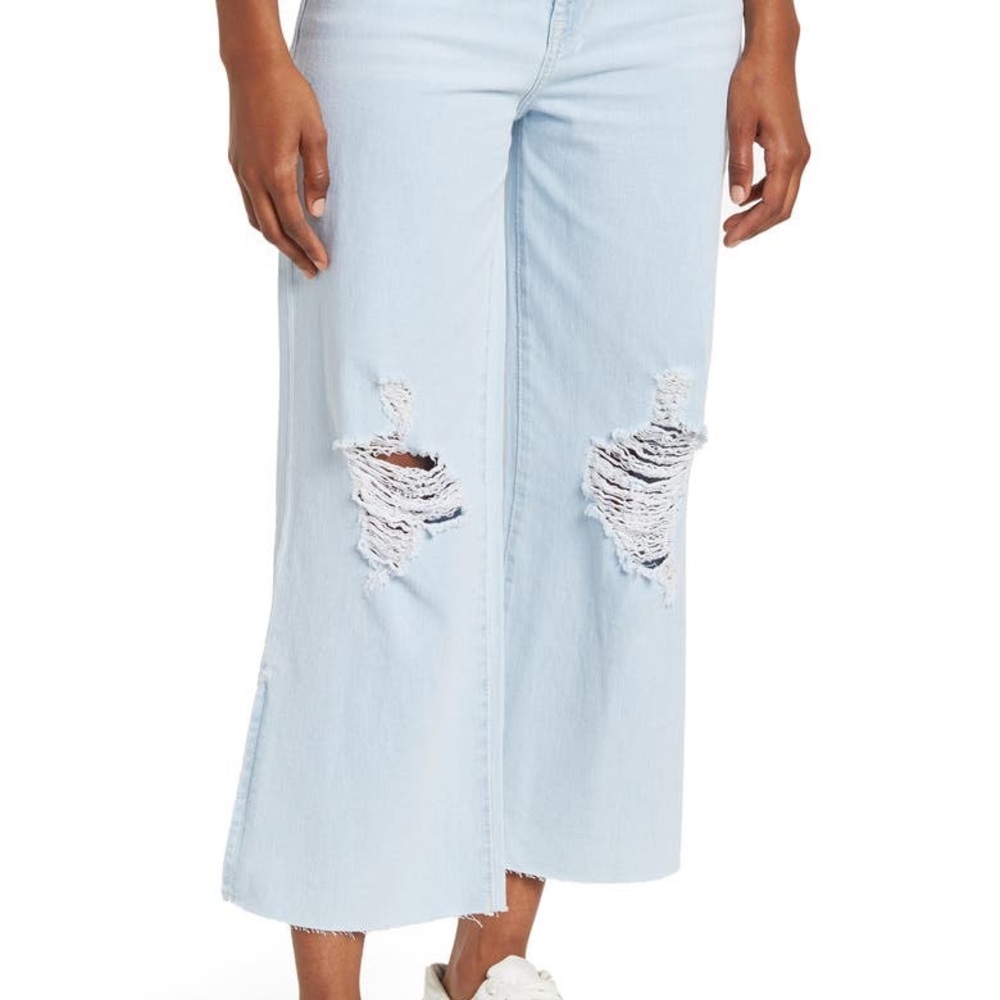 Kensie Jeans, true vintage, The wide leg distressed denim